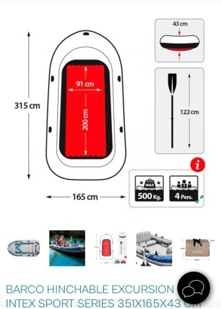 Barca hinchable Intex Excursión 4