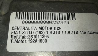 Centralita motor uce fiat 281011396 stilo 353954