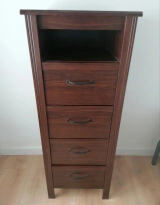 Cajonera, comoda de madera oscura por mudanza