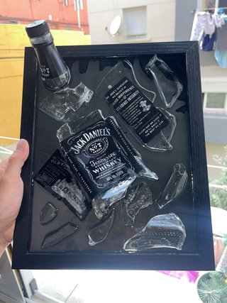 Cuadro Resina Jack Daniel's Botella Rota