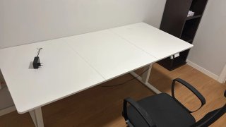 Mesa escritorio elevable blanca