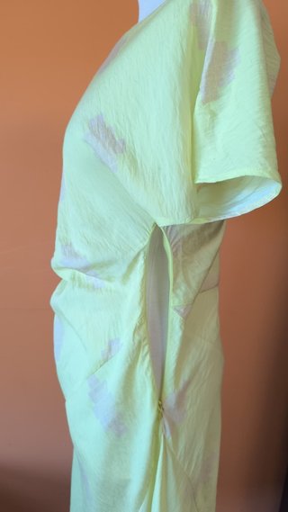 Vestido Midi Amarillo Estampado Parfois Talla S