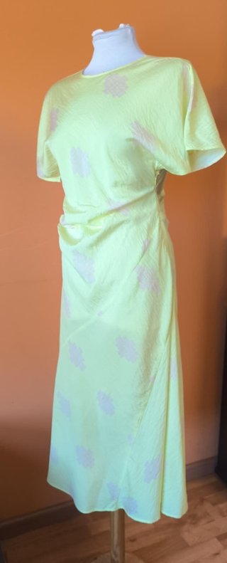Vestido Midi Amarillo Estampado Parfois Talla S
