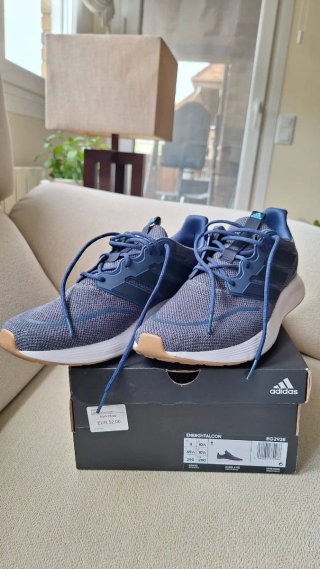 Adidas Energyfalcon Talla 45 1/3 Azul/Gris
