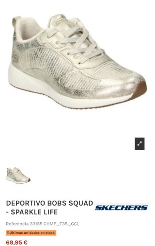 Skechers Bobs Squad Doradas Talla 41
