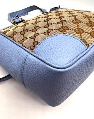 Bolso Gucci Bree Canvas GG Azul/Marrón