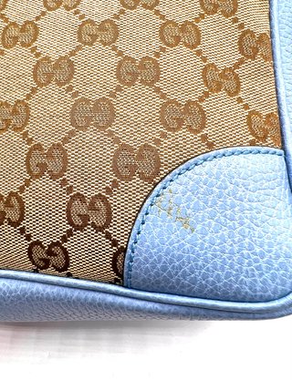 Bolso Gucci Bree Canvas GG Azul/Marrón