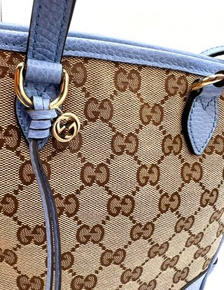 Bolso Gucci Bree Canvas GG Azul/Marrón