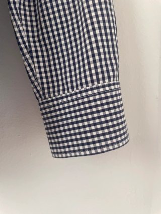 Spagnolo camisa a cuadros negro talla S #C002