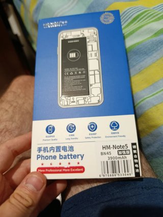 Batería para Xiaomi Redmi Note 5 (BN45) 3900mA