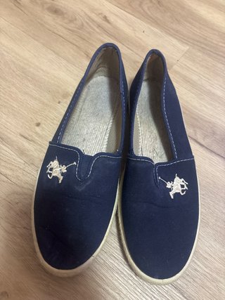Alpargatas Hombre Azul con Logo Jinete
