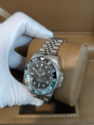 Reloj Seiko Mod GMT-Master II Sprite Verde y Negro
