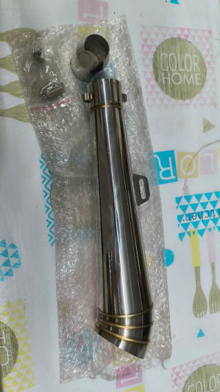Cola de escape moto acero inoxidable