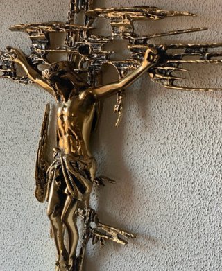 Crucifijo grande de bronce 77 ctms
