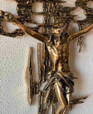 Crucifijo grande de bronce 77 ctms