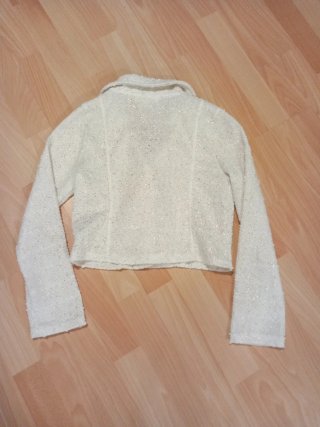 Chaqueta corta fuera de blanco  Y   brillante  Tal