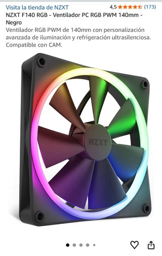 4 Ventiladores 140mm RGB + Controlador
