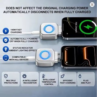 Mini Cargador USB-C 140W Inteligente