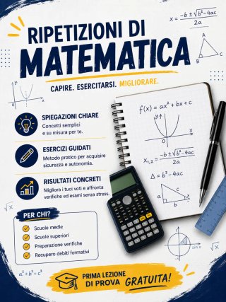 Ripetizio di Matematica Online e In Presenza!