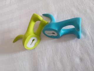 2 Ganchos Percha Ikea Plástico Azul Verde