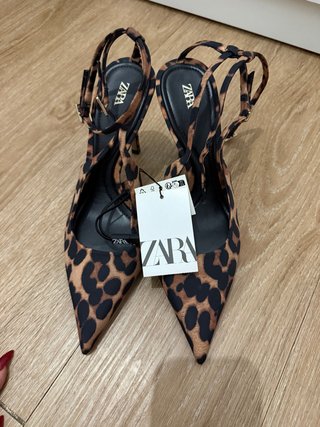 Zapatos Zara Animal Print Tacón