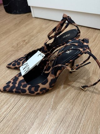 Zapatos Zara Animal Print Tacón