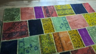 Alfombra patchwork multicolor salón