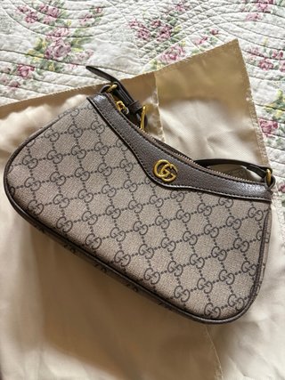 Borsa Gucci GG canvas beige/marrone