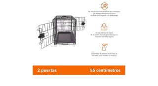 Jaula Perro Plegable Negra