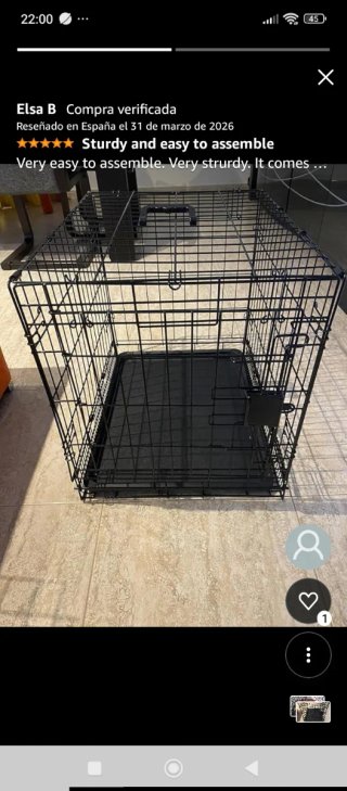 Jaula Perro Plegable Negra