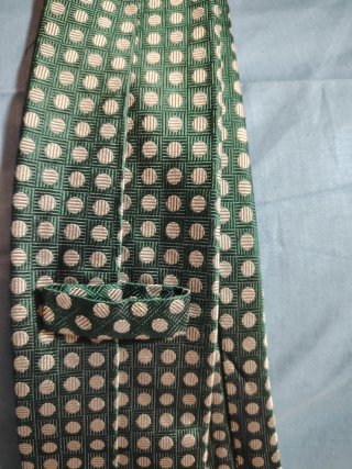 Corbata Mirto Verde y Dorado