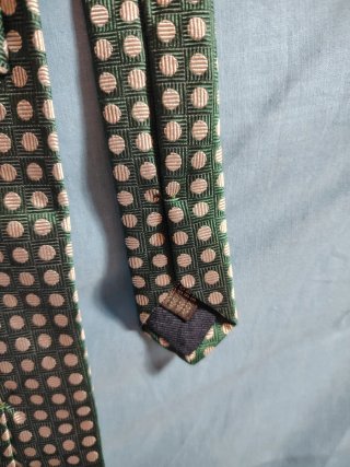 Corbata Mirto Verde y Dorado