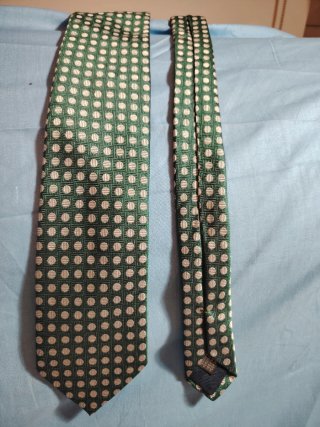 Corbata Mirto Verde y Dorado