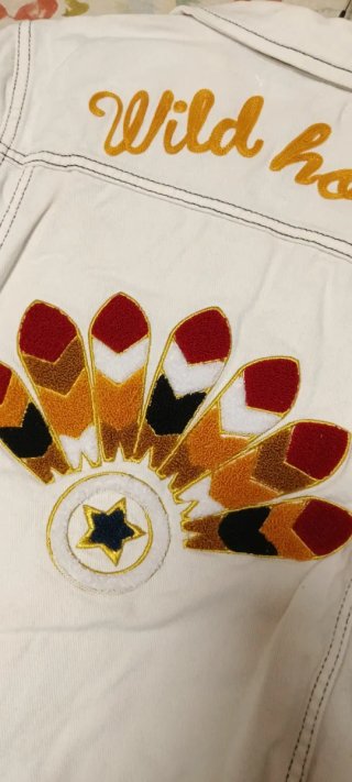 Cazadora vaquera blanca Mango