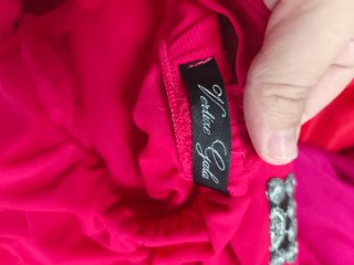 Vestido fiesta fucsia y plateado Vertice Gala T.50