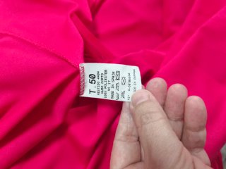 Vestido fiesta fucsia y plateado Vertice Gala T.50