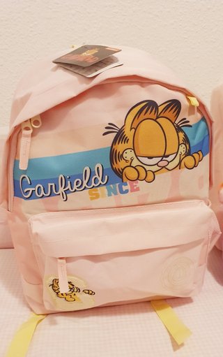 Mochila Escolar Garfield Rosa