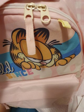 Mochila Escolar Garfield Rosa