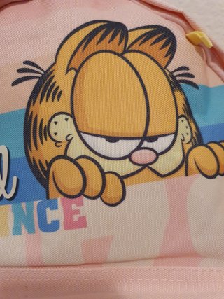Mochila Escolar Garfield Rosa