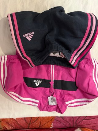 Conjunto Adidas niña rosa y negro de 6/9 meses