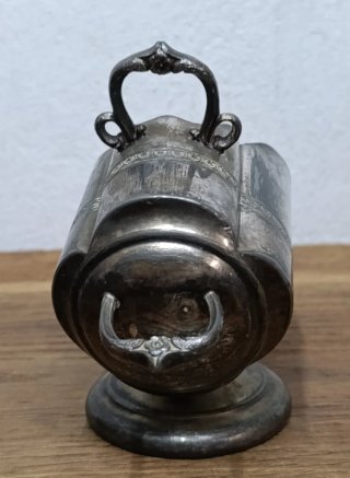 ANTIGUO AZUCARERO INGLÉS ART DECÓ, BAÑO DE PLATA