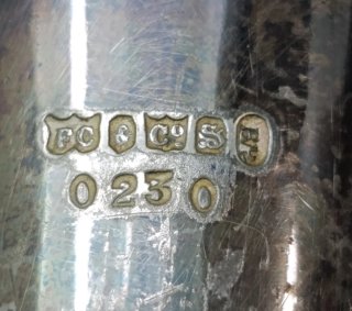 ANTIGUO AZUCARERO INGLÉS ART DECÓ, BAÑO DE PLATA