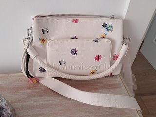 Bolso Desigual Blanco Flores Multicolor