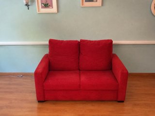 Sofá Cama Rojo Tela