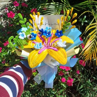 Flor de Rapunzel de limpiapipas
