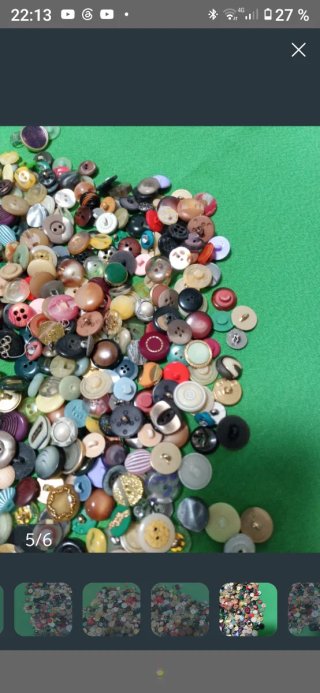 Lote de botones vintage variados