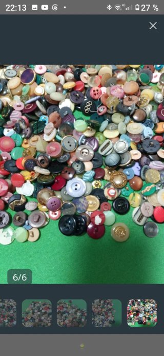 Lote de botones vintage variados