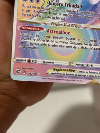 Carta Pokémon Arceus V ASTRO Arcoiris. 176/172