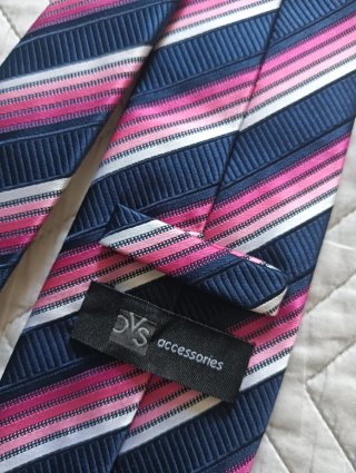 Cravatta uomo nuova blu e rosa