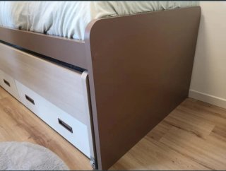 Cama nido infantil con cajones, incluido colchones